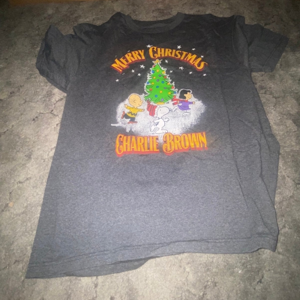 Peanuts Merry Christmas Charlie Brown Tee - Dark Gray